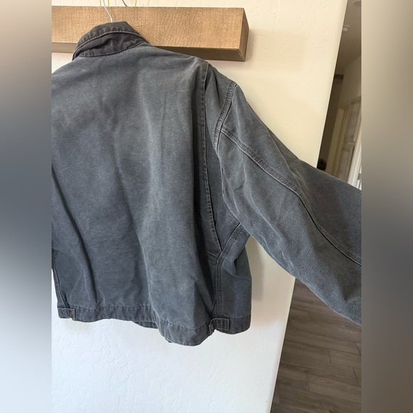 Carhartt|Men's Vintage Dark Gray/Charcoal Detroit  Jacket,blanket lined•••2XL - Picture 6 of 16
